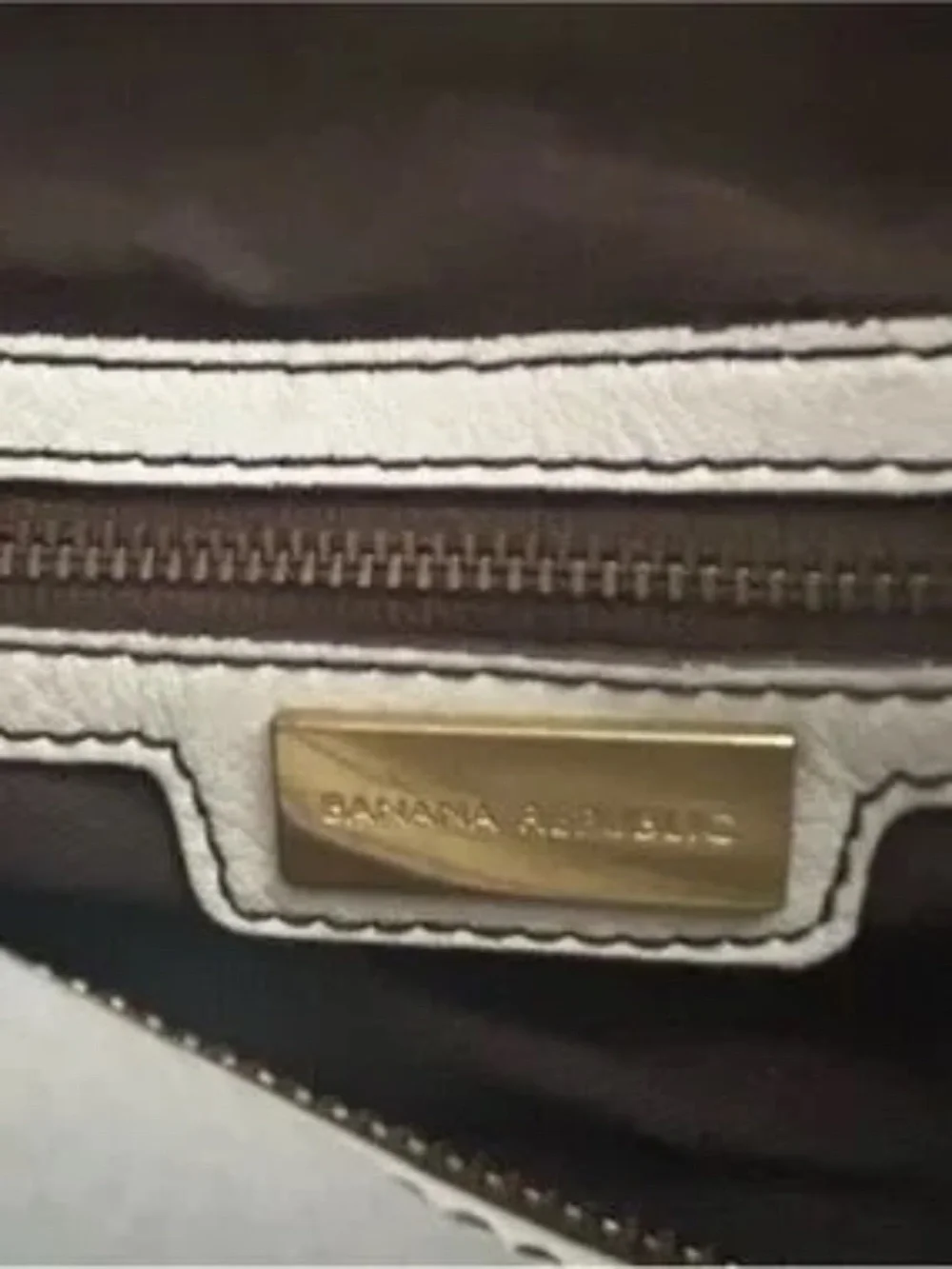 Banana Republic Leather Satchel with Brass Accents